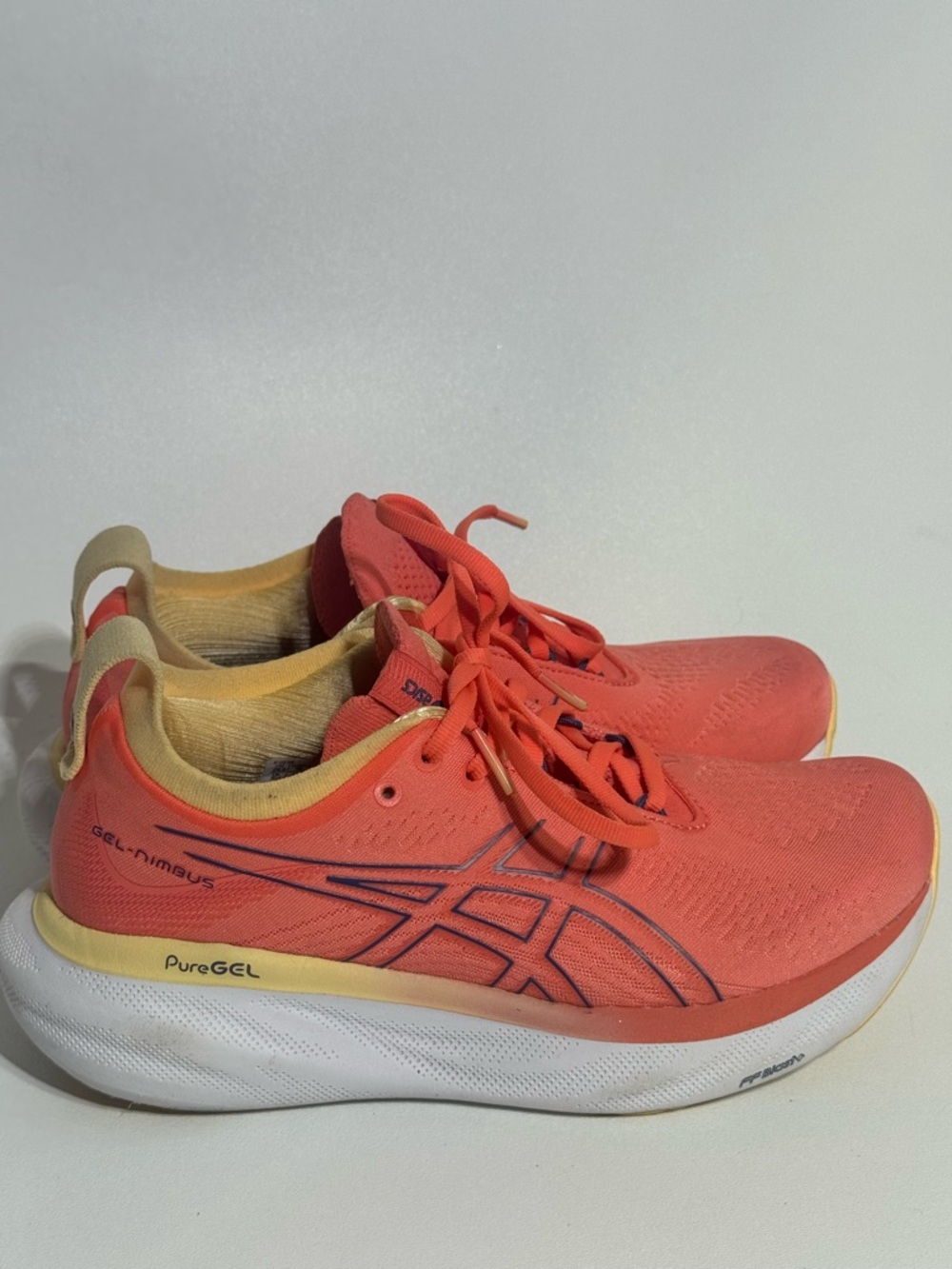 Asics Gel Nimbus 25 Papaya peach Dusty Purple Running shoes 1012B356 Women’s 7.5